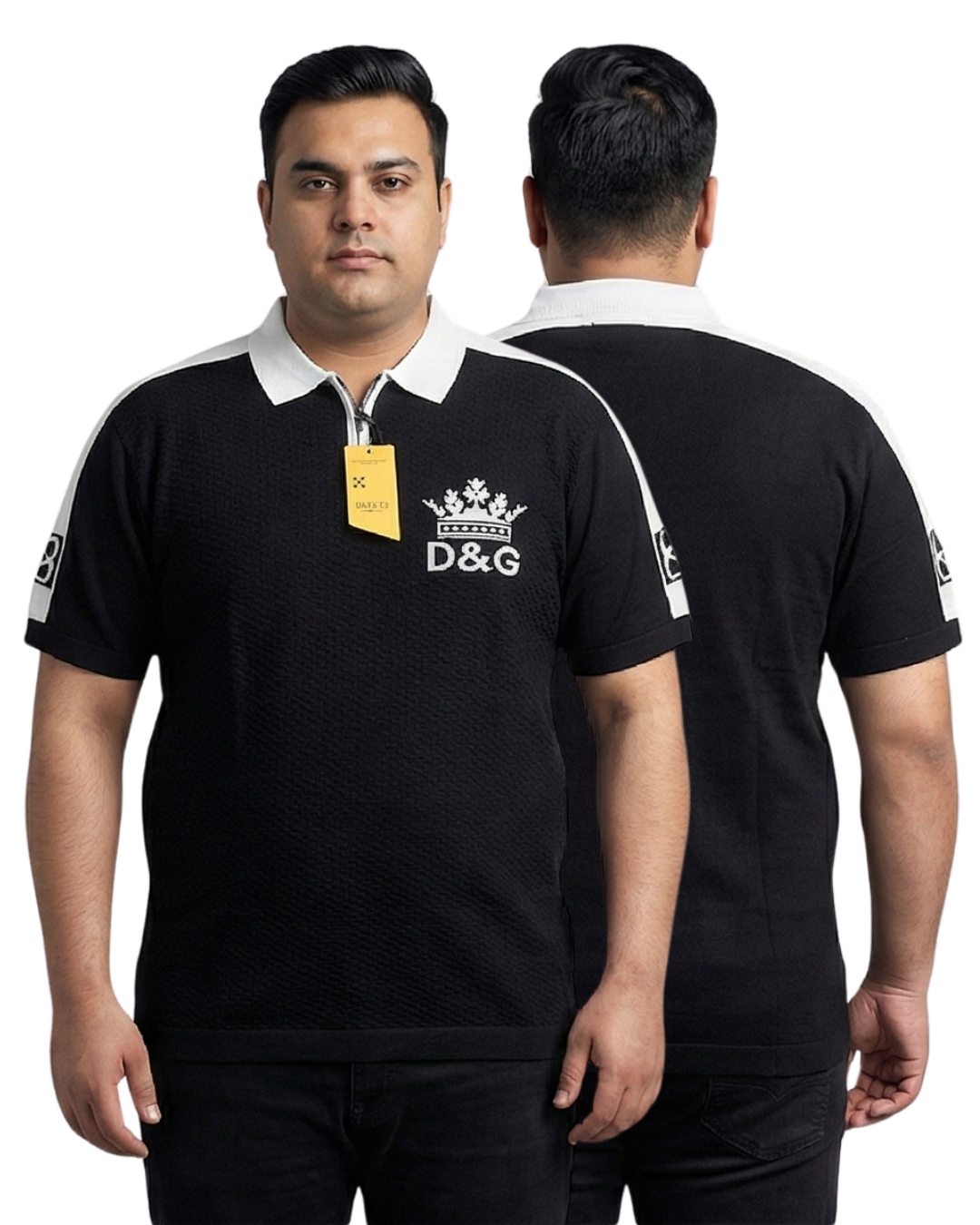 Men’s Premium Plus Size Polo T-Shirt | Textured Fabric | Smart Casual Comfort (3XL–6XL)