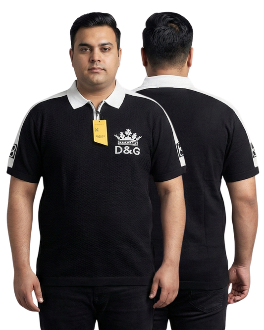 Men’s Premium Plus Size Polo T-Shirt | Textured Fabric | Smart Casual Comfort (3XL–6XL)