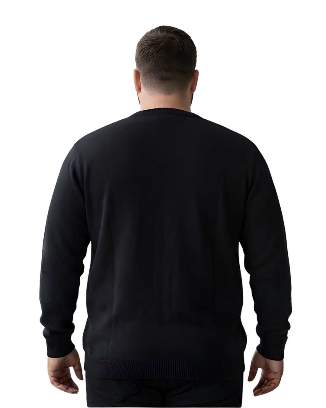Men’s Black Floral Embroidered Sweatshirt (3XL–6XL)