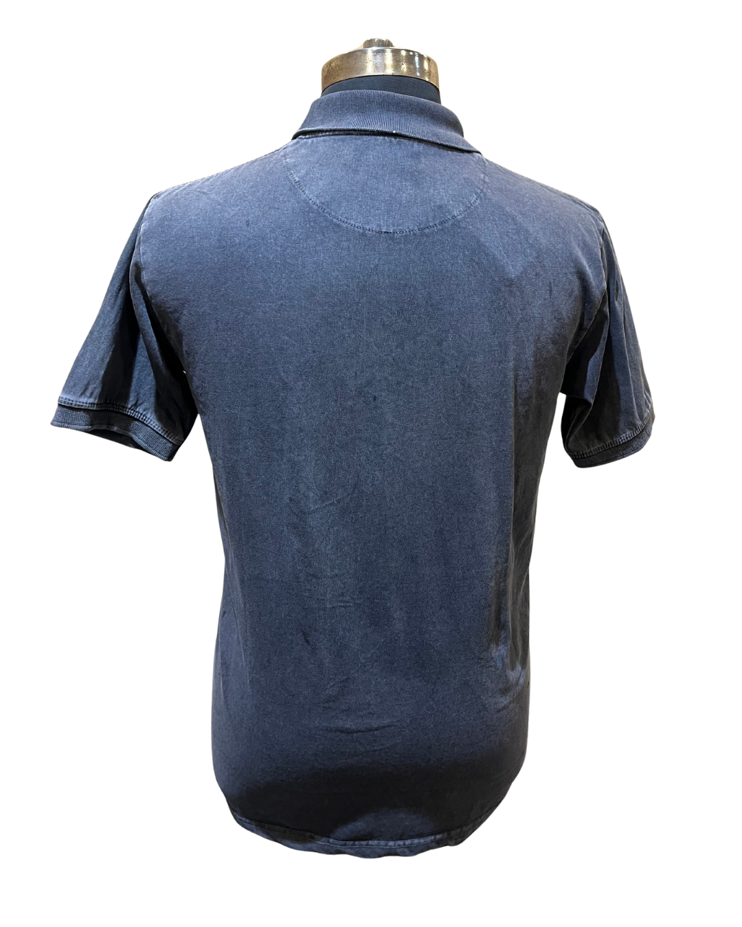 Men's Navy Polo Collar T-Shirt | Premium Soft Fabric with Embroidered Chest Logo