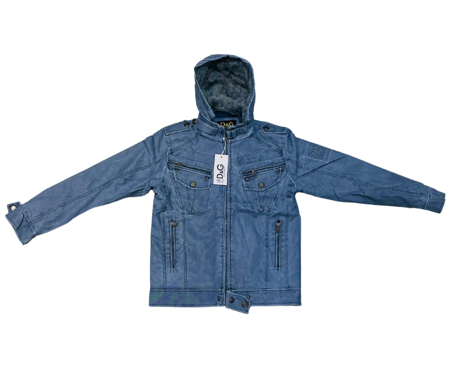 Men’s Premium Winter Moto Jacket | Multi-Pocket Design with Hoodie Option
