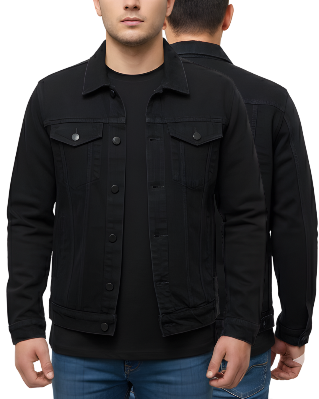 Men’s Premium Oversized Denim Jacket | Vintage Wash | Classic Button-Down Style