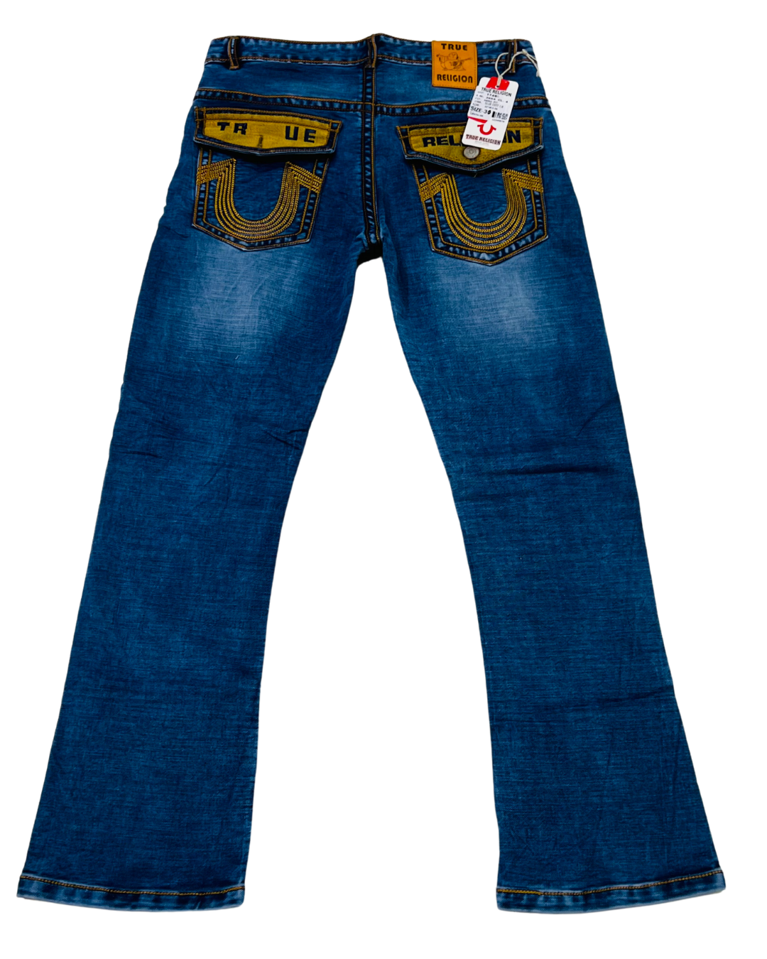 Men’s Contrast-Stitch Bootcut Jeans | Premium Heavy Denim with Bold Pocket Detailing