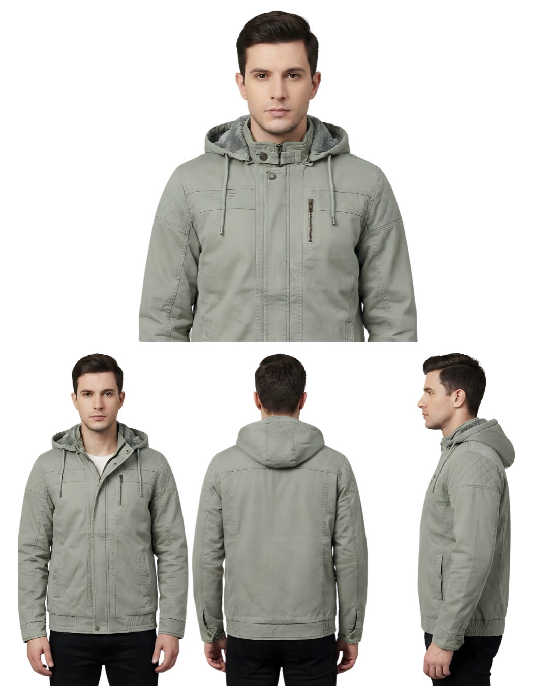 Men’s Premium Hooded Jacket | Durable Fabric | Casual, Travel & Winter Wear