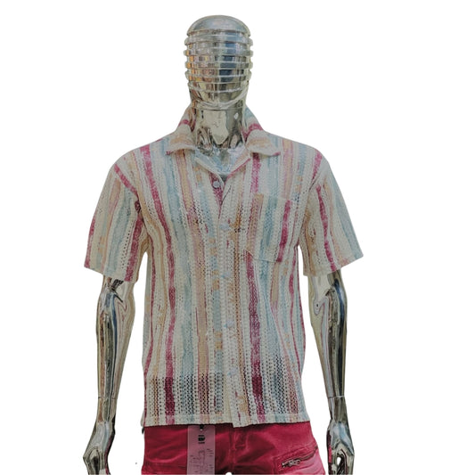 Multicolor Striped Crochet Shirt – Summer Edition
